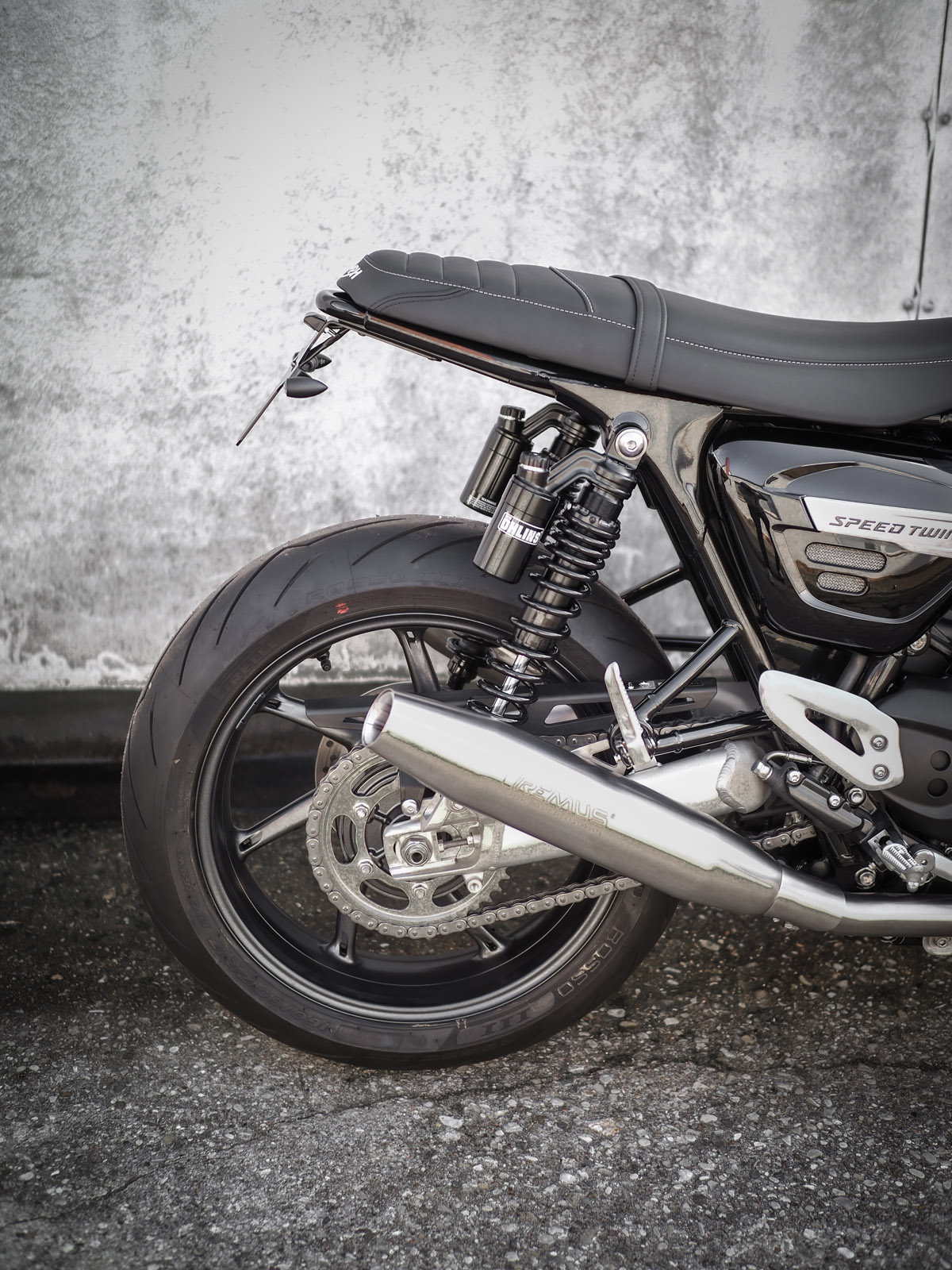 Remus stainless steel exhaust for Speed Twin