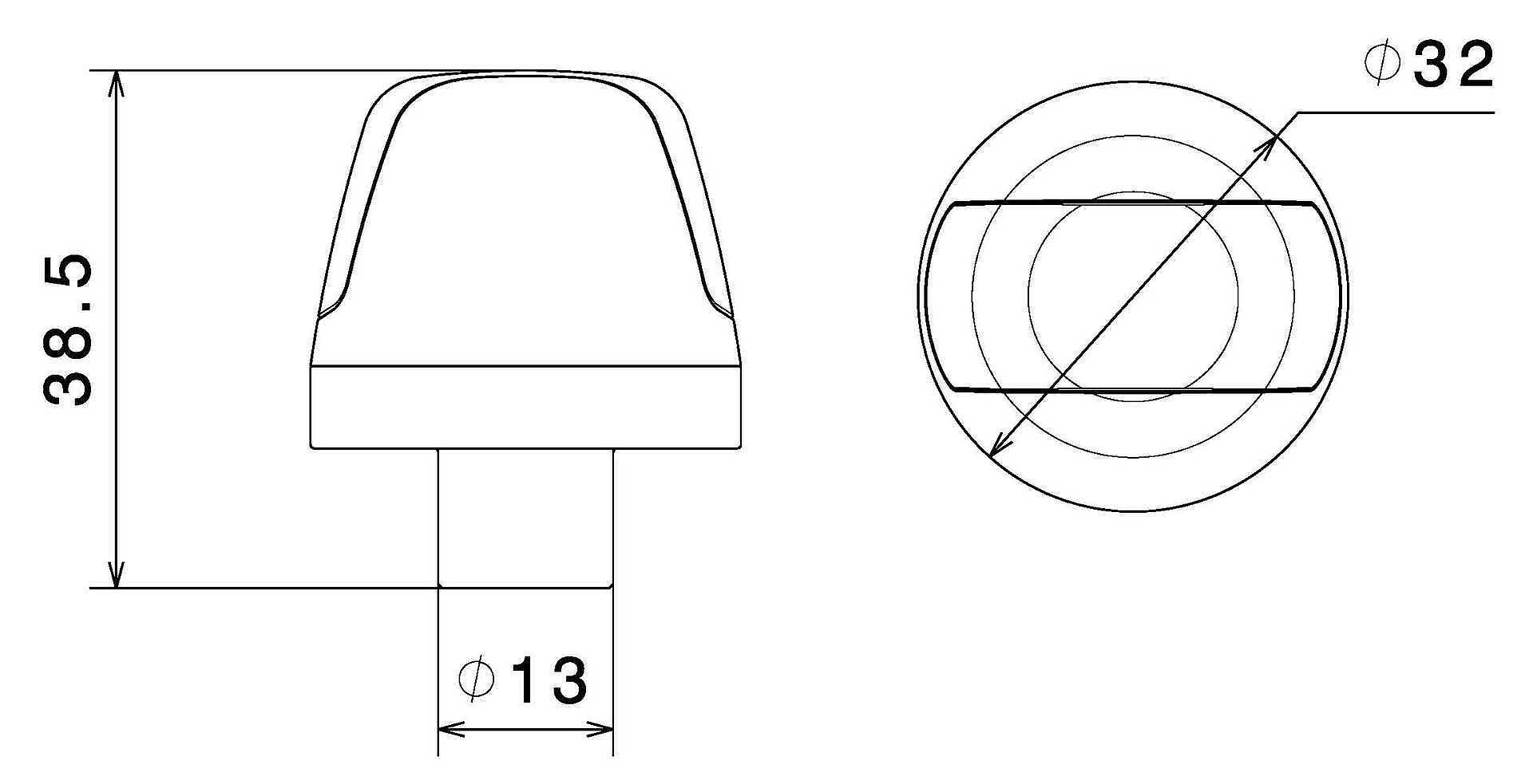 Clignotant de guidon Rizoma SQUARDO