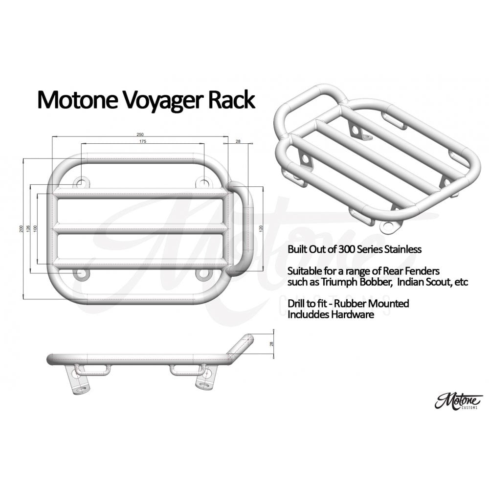 Luggage Carrier Bobber Mudguard