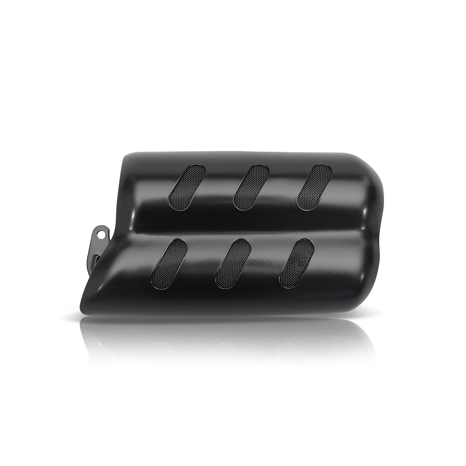 Exhaust catalytic converter cover black coating