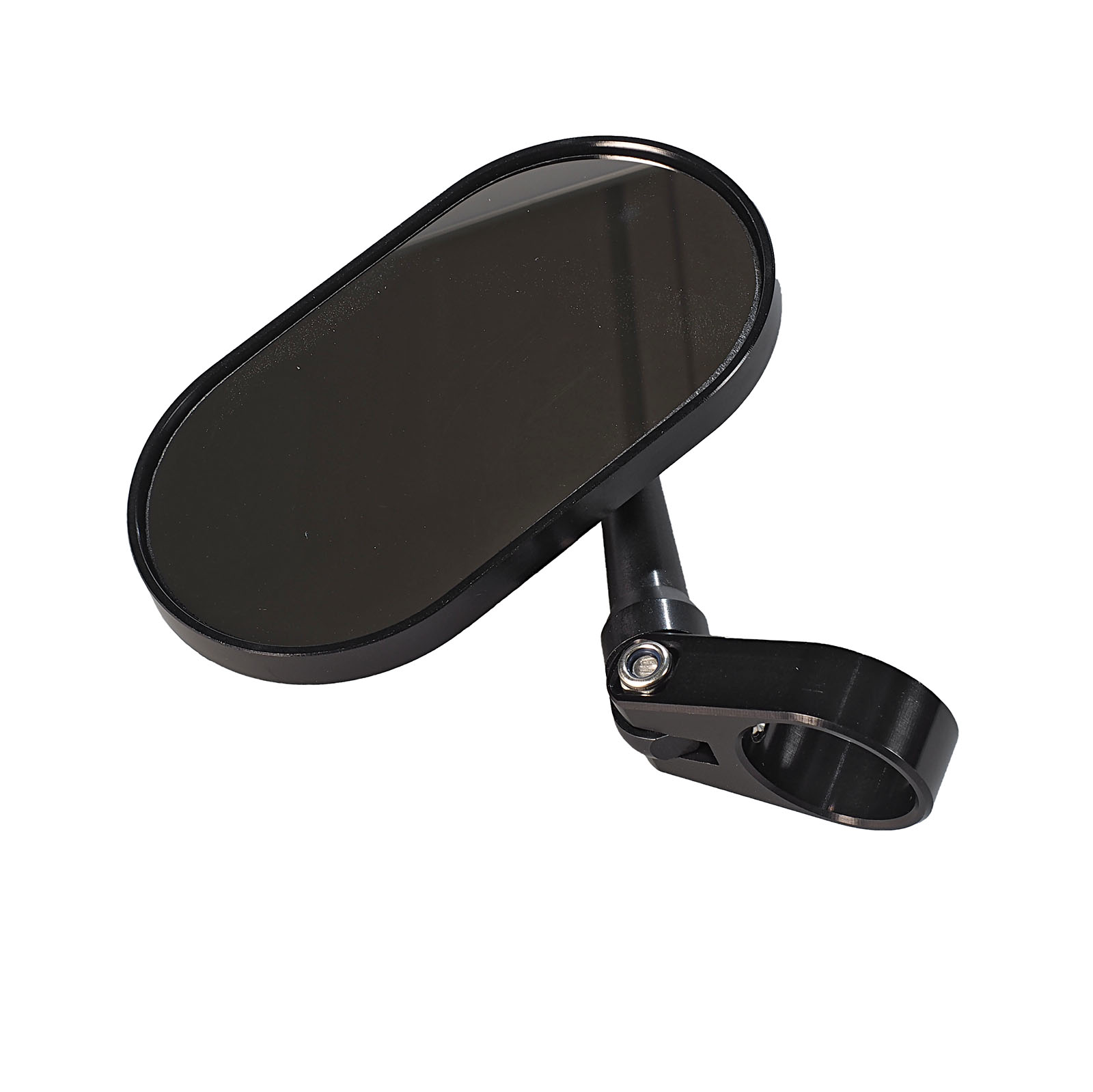 Handlebar clamp mirror oval