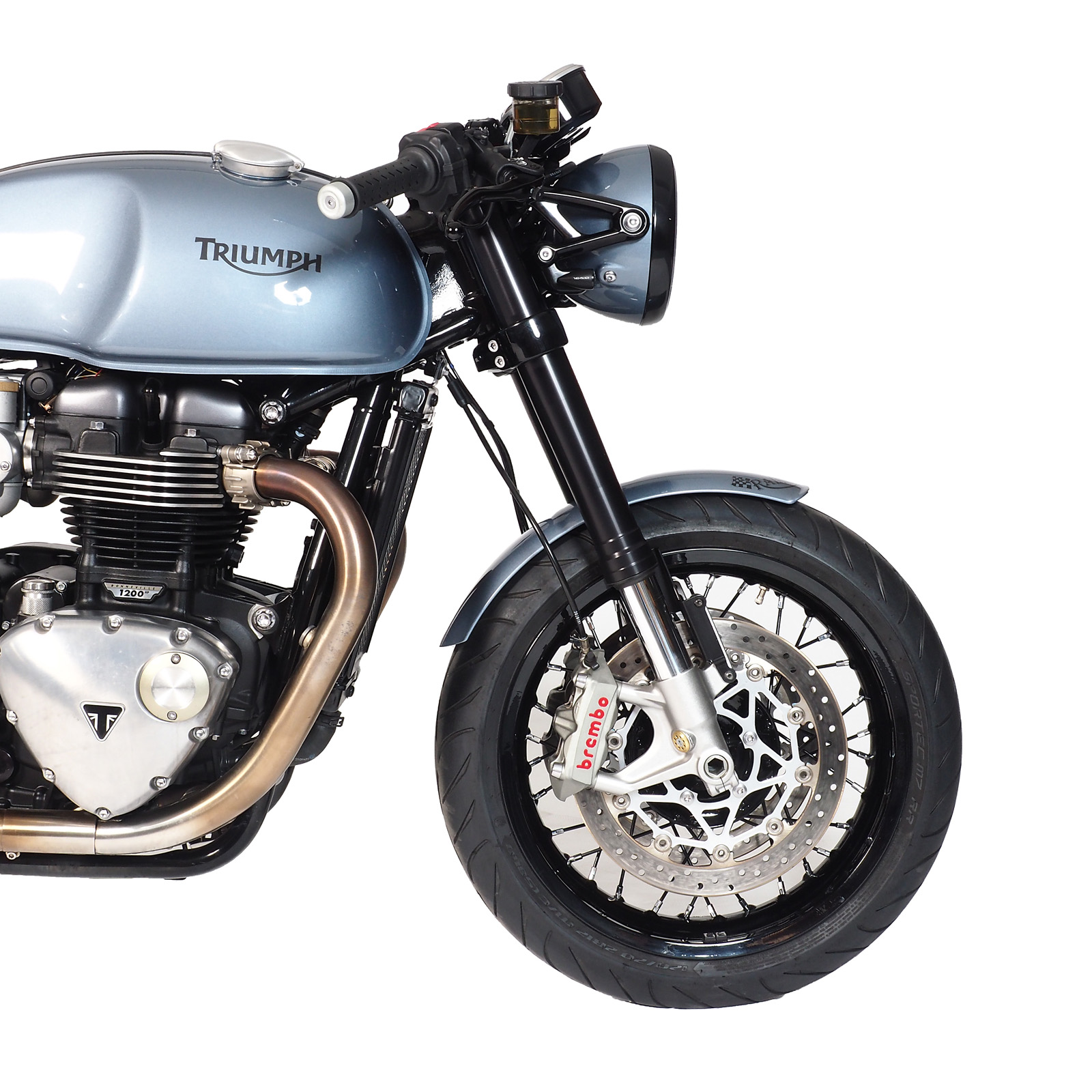 Forcella Thruxton / Scrambler anodizzazione nera