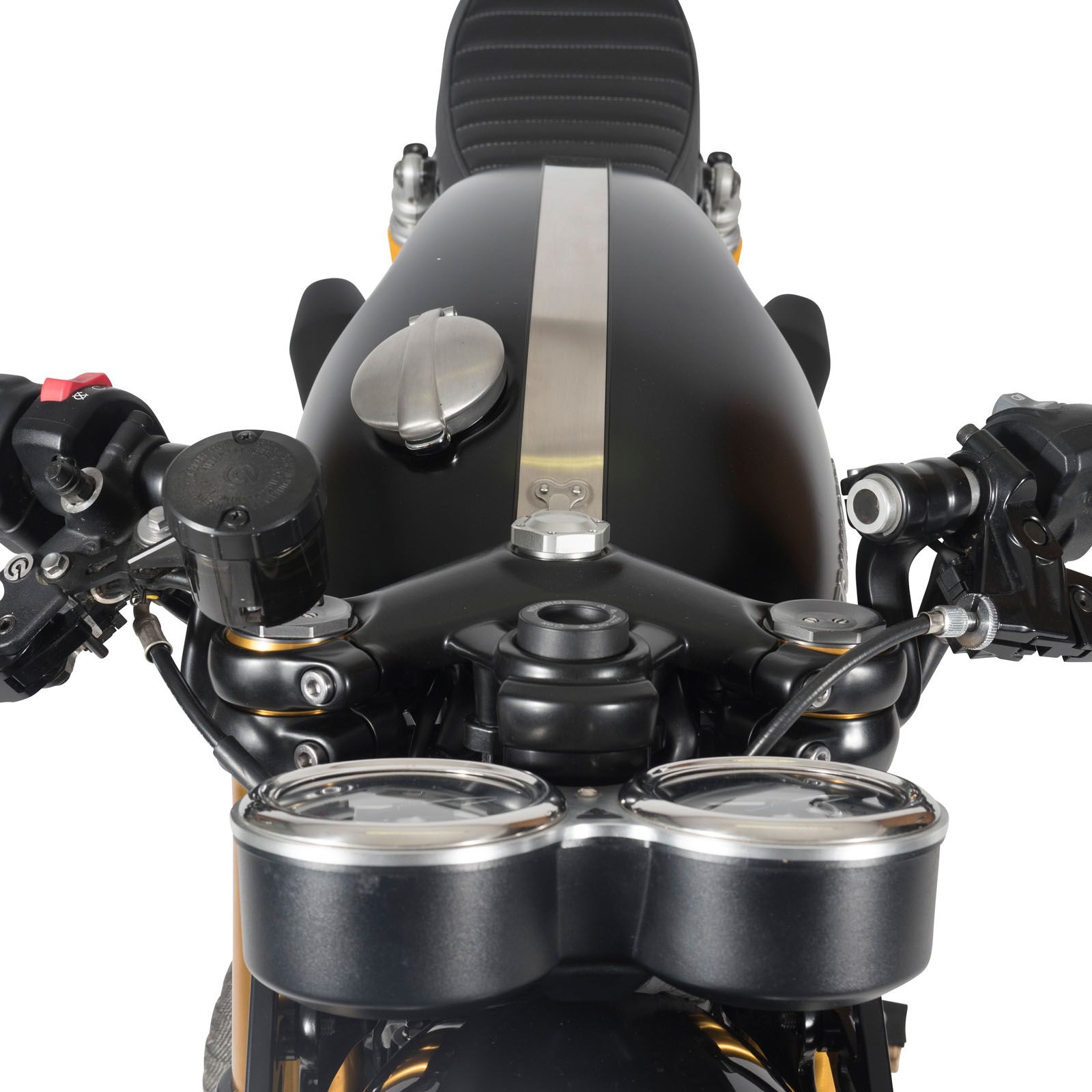 Fork bridges Thruxton 1200 black powder coating