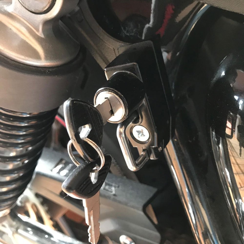 Helmet holder rear shock