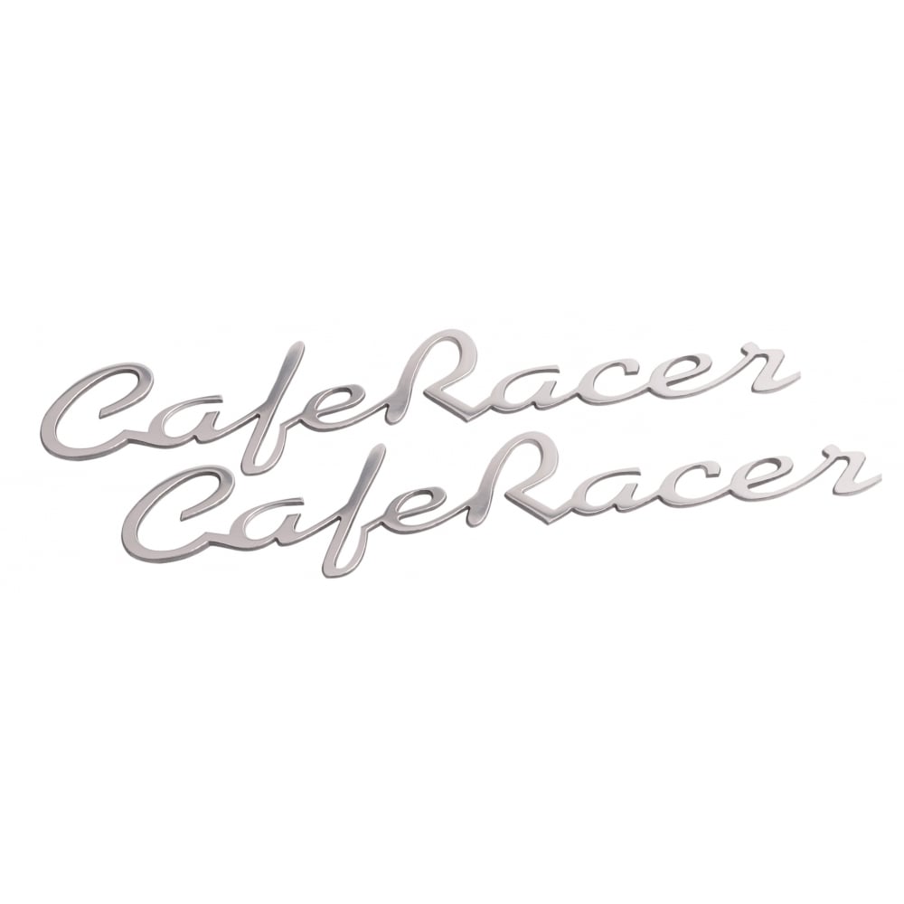 Cafe Racer lettering Alu pair