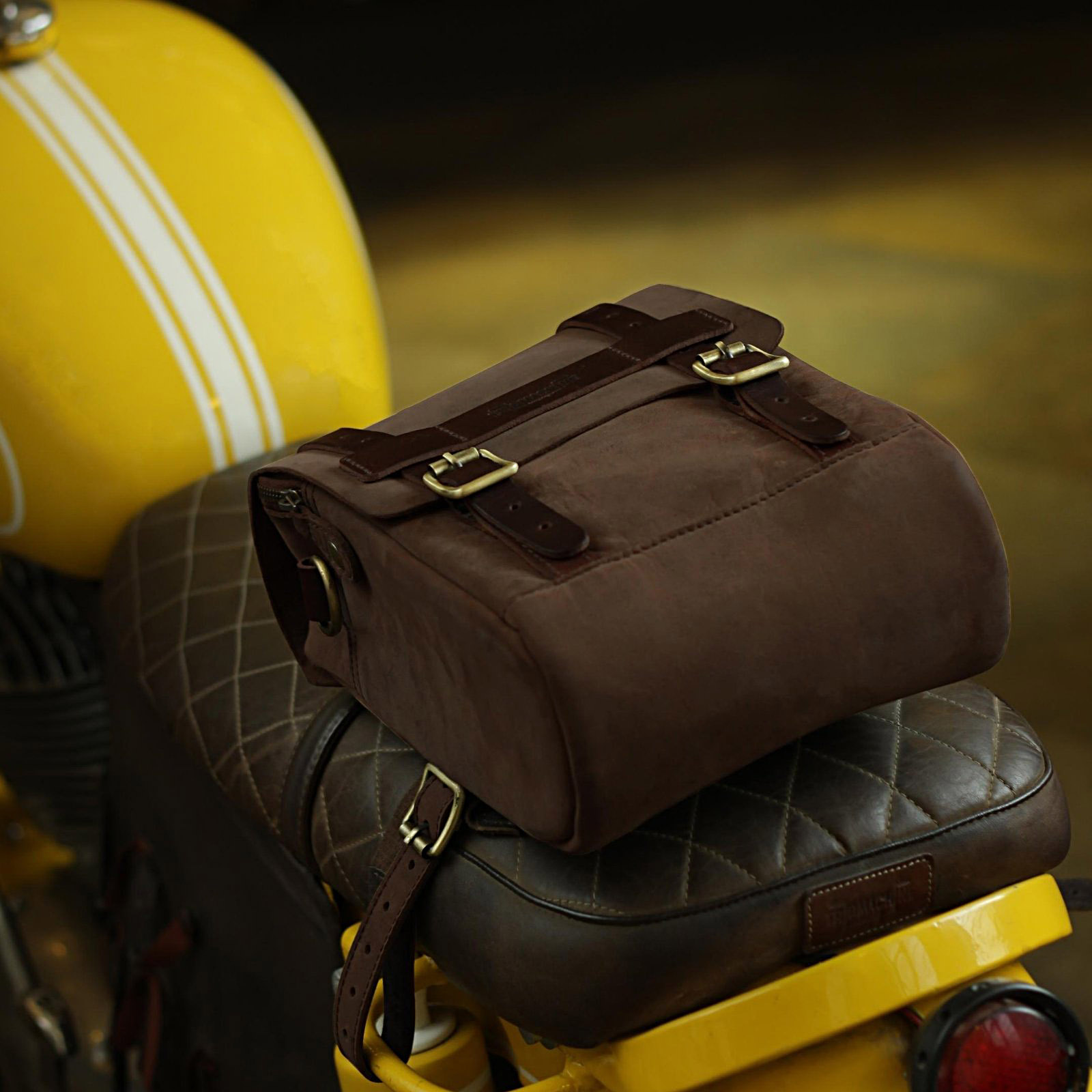 Tank & rear bag leather magnetic