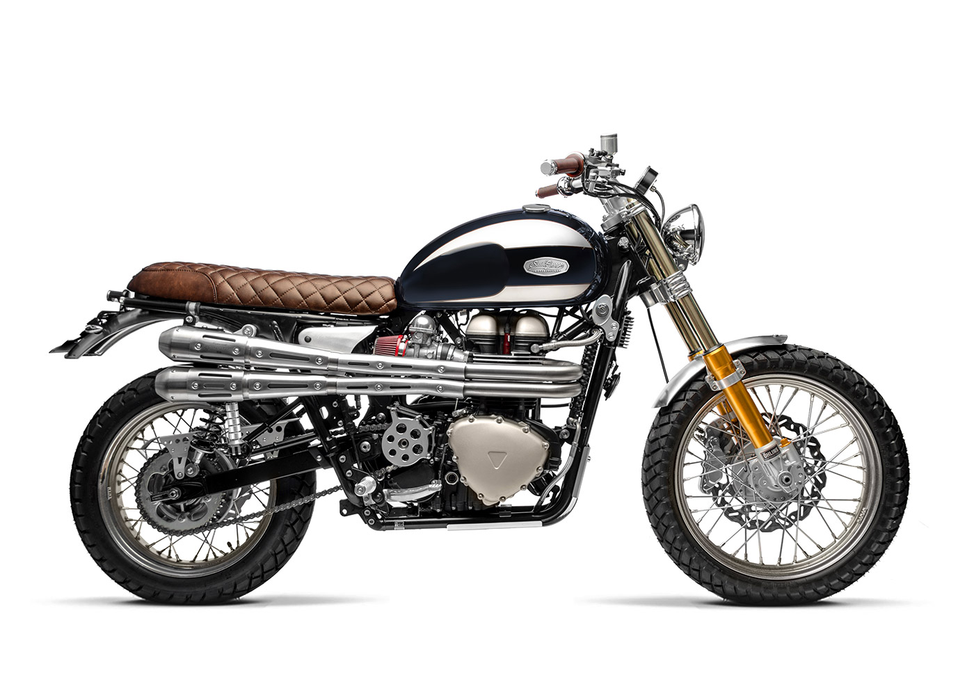 Sistema de escape Spark Flat Track para Scrambler