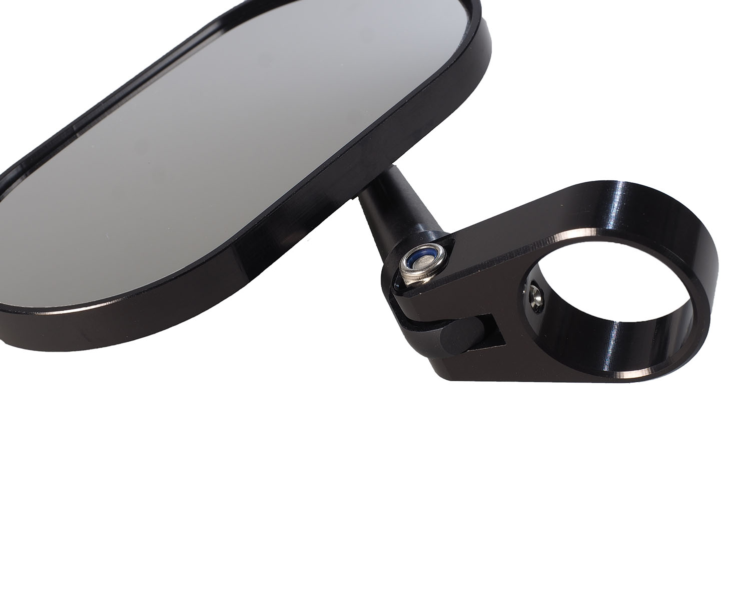 Handlebar clamp mirror oval