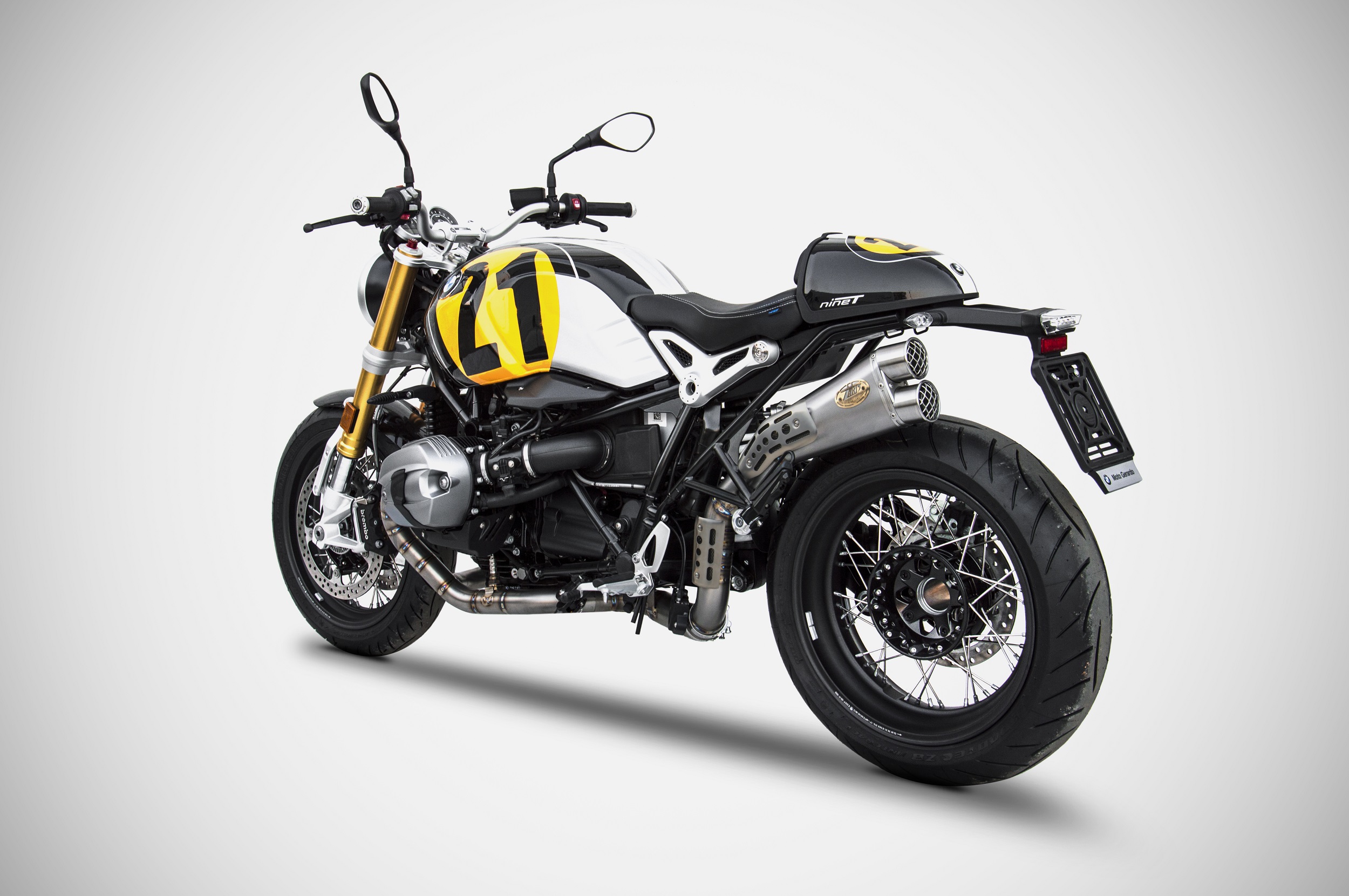 Zard Flat Track R9T Euro4 pot d'échappement supérieur couché