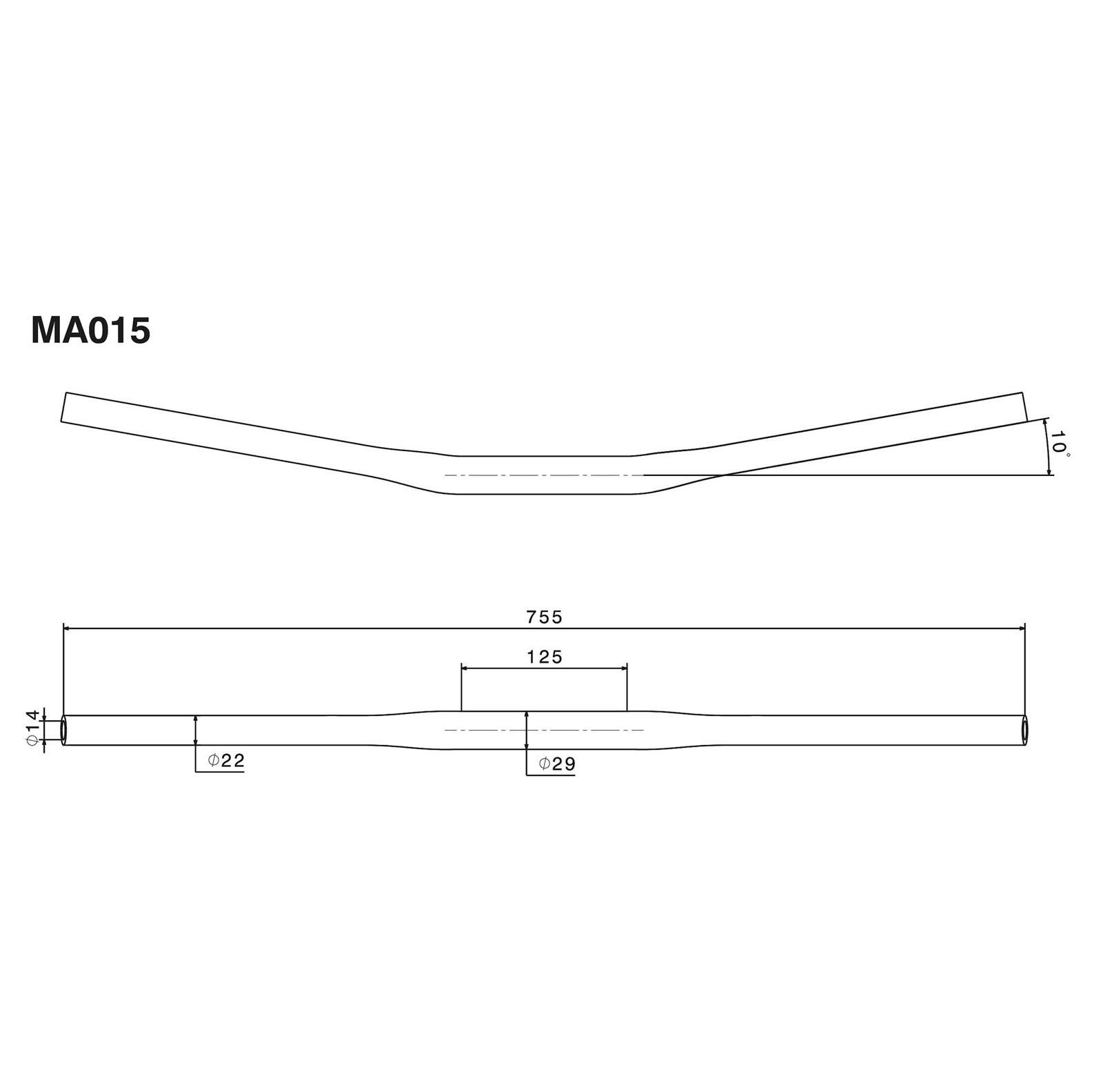 Guidon Rizoma Drag Bar