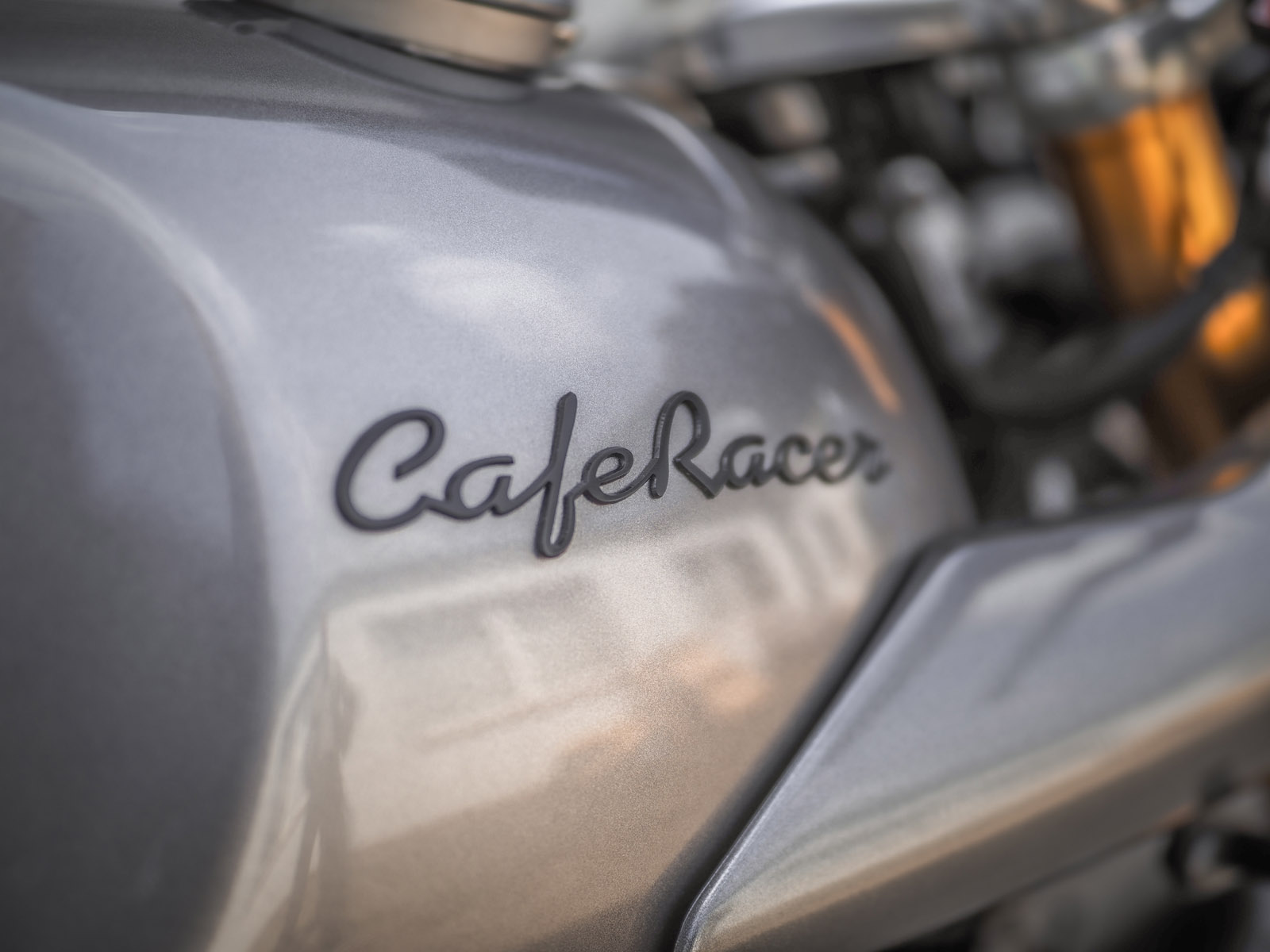 Cafe Racer Schriftzug Alu Paar