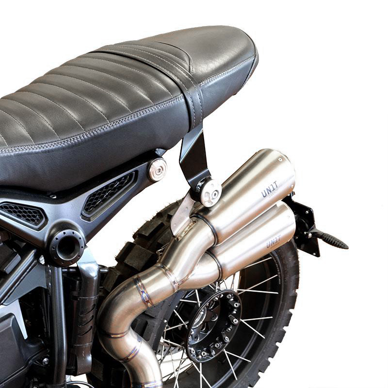 Exhaust holder R9T Scrambler without pillion frame