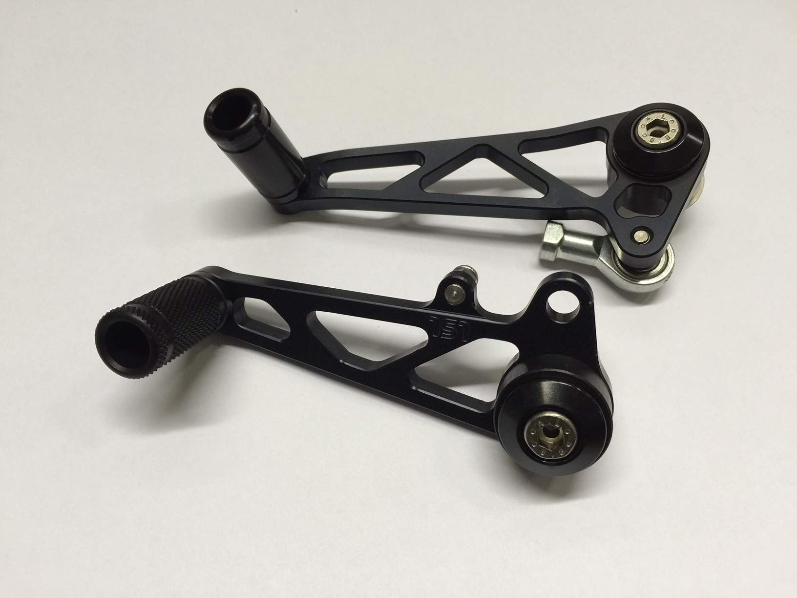 Combination Shift & Brake lever Black & Silver